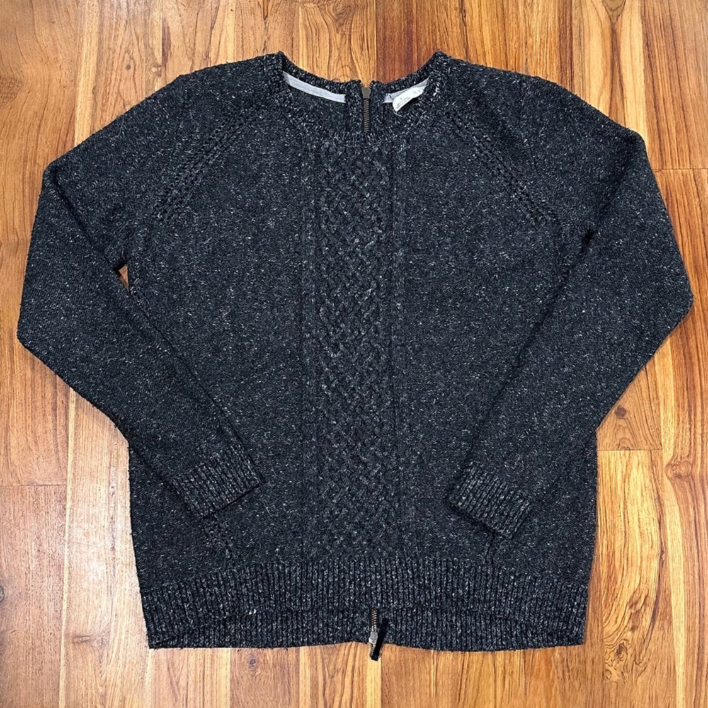 Hinge Zipper Back Knit Sweater Size Small